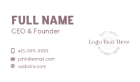 Whimsical Floral Wordmark Business Card Design