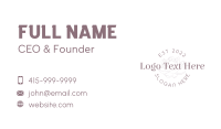 Whimsical Floral Wordmark Business Card Image Preview