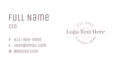 Whimsical Floral Wordmark Business Card Image Preview