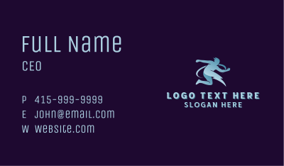 Athletic Human Lightning Business Card Image Preview