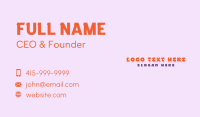 Quirky Playful Company Business Card Preview