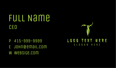 Spooky Gaming Letter T Business Card Image Preview