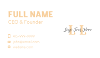 Elegant Feminine Lettermark Business Card Image Preview