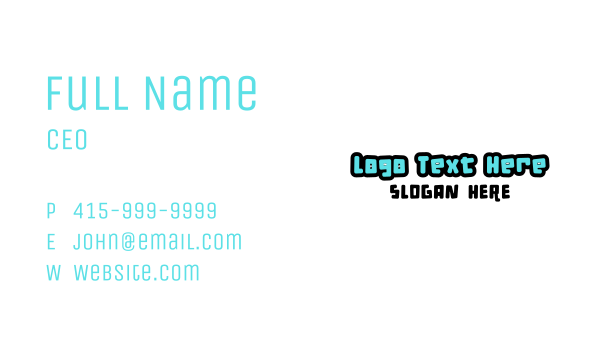 Playful Creative Wordmark Business Card Design Image Preview