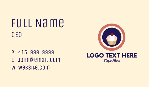 Cupcake Shop Business Card Design Image Preview