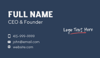 Generic Brushstroke Wordmark Business Card Image Preview