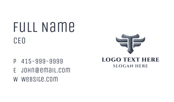 Pilot Wing Letter T Business Card Design Image Preview