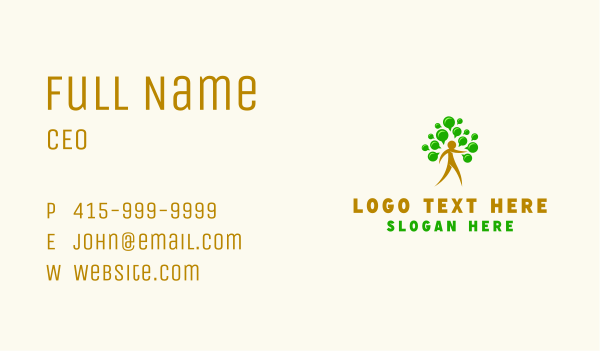 Human Wellness Tree Chat Business Card Design Image Preview