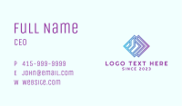 Gradient Geometric Diamond  Business Card Image Preview