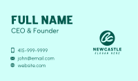 Green Cursive Letter A  Business Card Image Preview