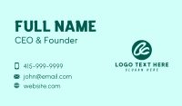 Green Cursive Letter A  Business Card Image Preview