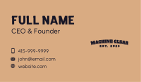 Bold Curved Wordmark Business Card Image Preview