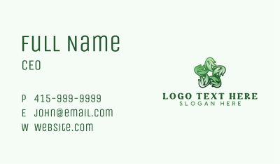 Natural Herb Leaves  Business Card Image Preview