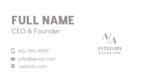 Simple Serif Letter Business Card Image Preview