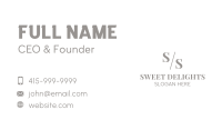 Simple Serif Letter Business Card Image Preview