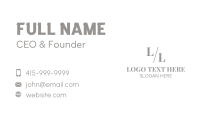 Simple Serif Letter Business Card Image Preview