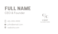 Simple Serif Letter Business Card Image Preview