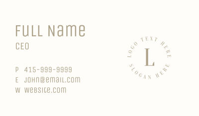 Round Elegant Letter Business Card Image Preview