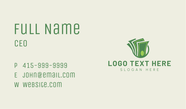 Green Finance Money Business Card Design Image Preview