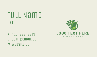 Green Finance Money Business Card Image Preview