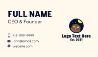 Midnight Owl Head Business Card Image Preview