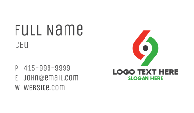 Minimalist Number 69 Business Card Image Preview