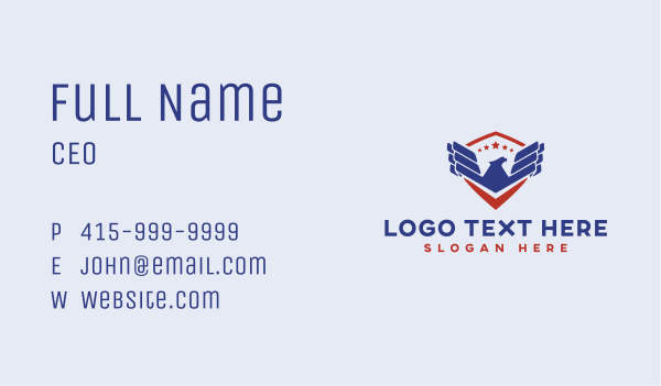 Eagle Wings Aviation Business Card Design Image Preview