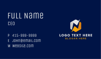 Electricity Voltage Letter N  Business Card Image Preview