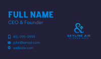 Blue Human Ampersand Business Card Image Preview