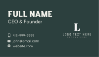 Classic Simple Letter Business Card Image Preview