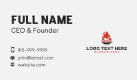 Fish Grill BBQ Flame Business Card Design