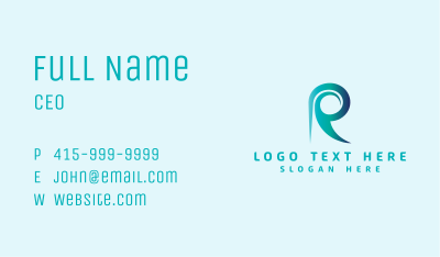 Generic Business Letter R Business Card Image Preview