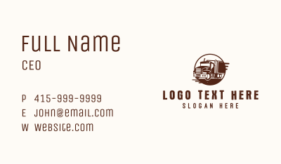 Transport Logistic Truck Business Card Image Preview