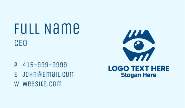 Blue Eye Clinic Business Card Design Image Preview