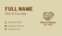 Coffee Bean Cup Business Card Image Preview