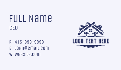 Carpentry Handyman Contractor Business Card Image Preview