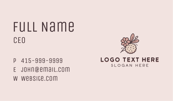 Bake Floral Cookie  Business Card Design Image Preview