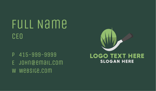 Grass Cutter Landscaping Business Card Design Image Preview