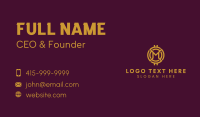 Golden Cryptocurrency Letter M Business Card Image Preview