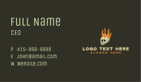 Pixel Flaming Skull Business Card Image Preview