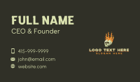 Pixel Flaming Skull Business Card Image Preview