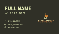 Pixel Flaming Skull Business Card Image Preview