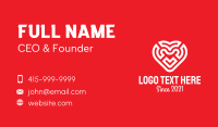 Red Heart Maze Business Card Image Preview