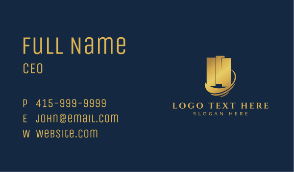 Deluxe Property Building Business Card Design Image Preview