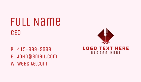 Industrial Laser Cutter Business Card Design Image Preview