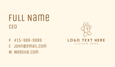 Gingerbread Cookie Baker Business Card Image Preview