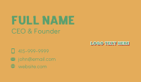 Retro School Wordmark Business Card Preview