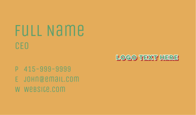 Retro School Wordmark Business Card Image Preview