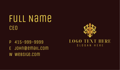 Monarch Lion Crown Business Card Image Preview