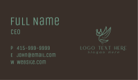 Minimalist Leaf Owl Business Card Image Preview